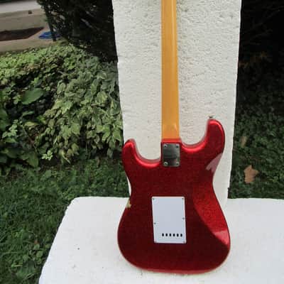 John Bennet Stratocaster Guitar, Mid- 70's, Japan, Red Sparkle Finish, Gig Bag image 9