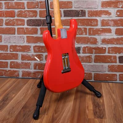 Fender Pre CBS Slab Board Stratocaster Fiesta Red 1960 w/OHSC (Refin/Refret) image 6