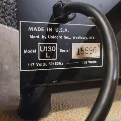 Vintage Univox Mobile Ohm U130L Guitar/Bass Amp - 1974 Made In USA image 7