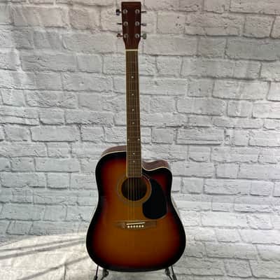 New York Pro NY-977C Acoustic Guitar with cutaway - 3-Color Sunburst image 3