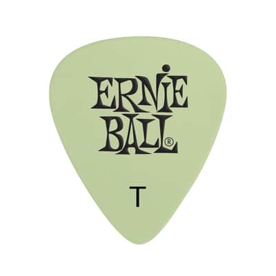 Ernie Ball Cellulose Guitar Picks - Thin Super Glow - 12 Pack image 1