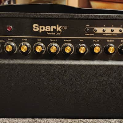 Positive Grid Spark 40 40-Watt 2x4" Modeling Guitar Combo 2020 - Present - Black WITH CUSTOM GRAPHIC GRILL AND ORIGINAL image 3