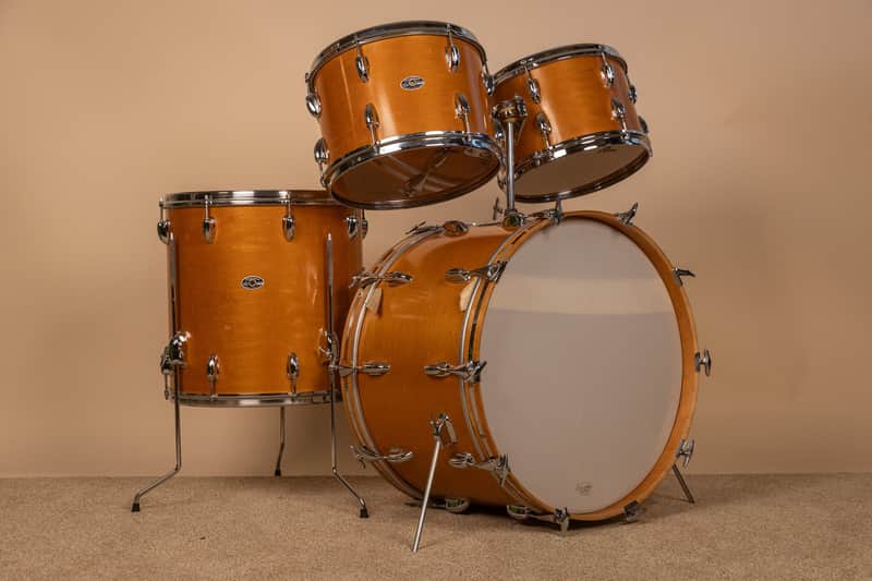 1970s Slingerland "New Rock" Maple Wood Drum Set image 1