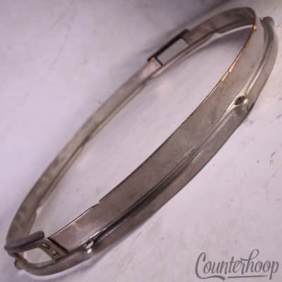 *Slingerland 14"Double-Flange Snare Drum Resonant Rim/Hoop Brass 40s Radio King* image 2