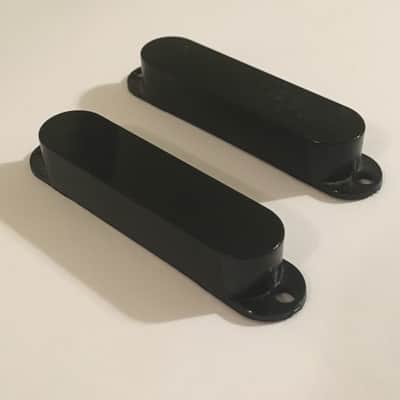 1966 Black Fender Duo Sonic Mustang Guitar Pickup Covers Relic USA Fullerton Era image 1