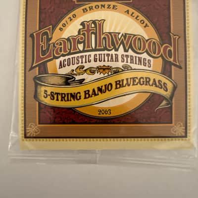 Ernie Ball 2063 Earthwood 80/20 Bronze 5-String Banjo Bluegrass Strings (9-20w) 2010s - Bronze image 1