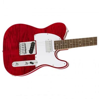 SQUIER - Affinity Series Telecaster FMT SH  Laurel Fingerboard  White Pickguard  Crimson Red Transparent - 0378280538 image 2