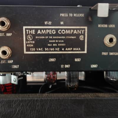 Ampeg V-4 100-Watt Guitar Head with Reverb 1970 - 1980 - Black image 8