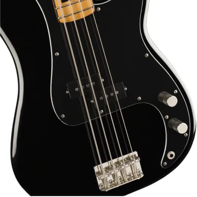 Squier Classic Vibe 4-String Precision Bass Guitar 70s, Maple Fingerboard, Black image 4
