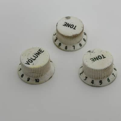 1954 Style Fender Stratocaster / Strat Short Skirt Bakelite Knobs Set - 54 - Aged - Relic - Extremely Rare! image 7