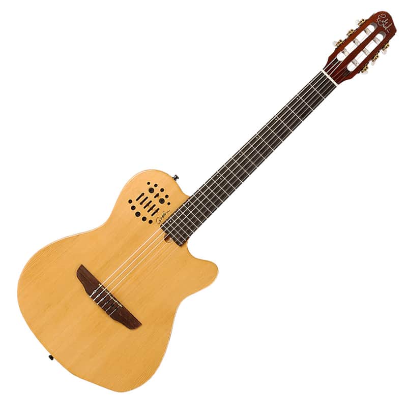 Godin Godin 032167 ACS Slim Nylon Natural SG Acoustic Electric 6 string guitar with bag image 1