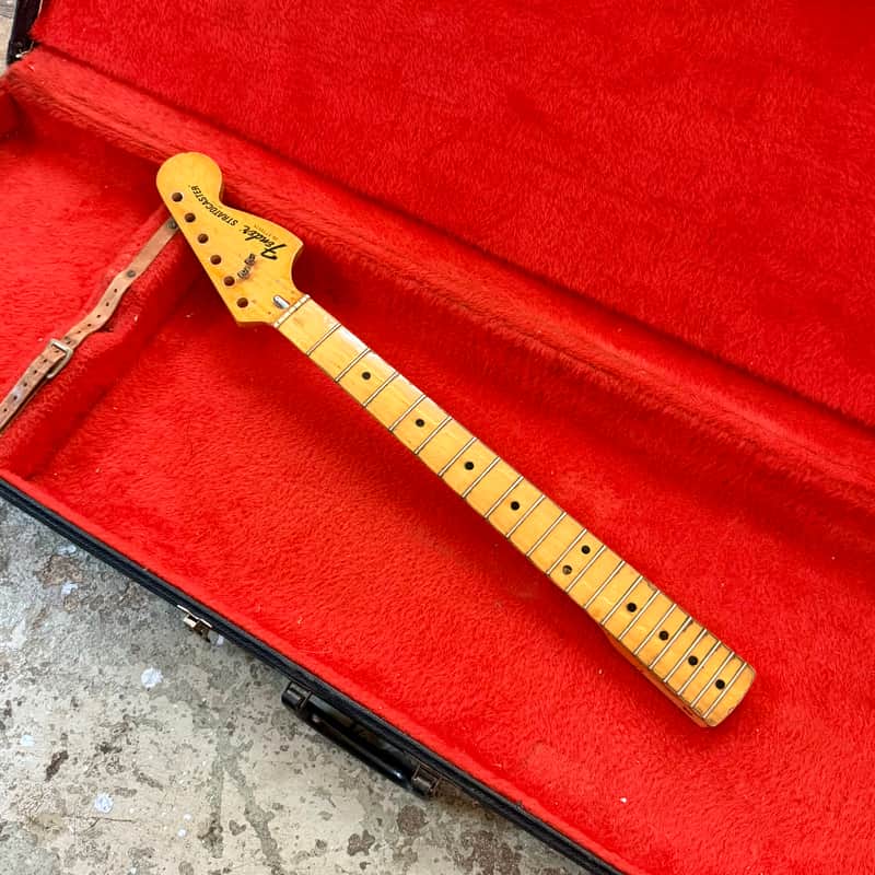 Fender Stratocaster guitar neck 1977 - Maple original vintage USA image 1
