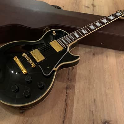 Rare Orville Les Paul Custom (MIJ Orville by Gibson) Black Beauty with factory Gibson Openbook Headstock image 9