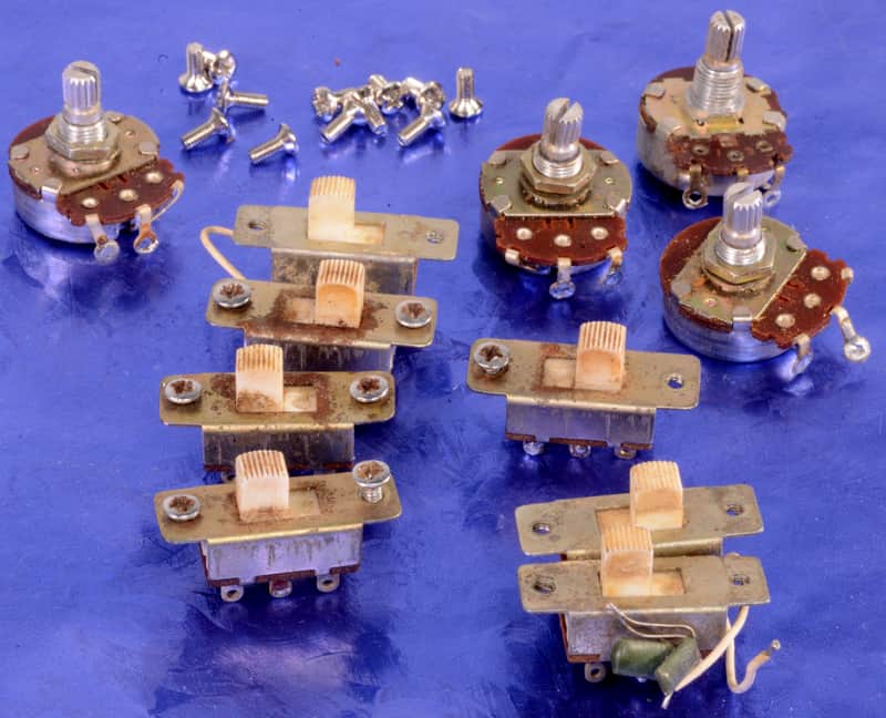 '60s Japan Electric Guitar Pickup Selector Switches And Pots Good Used Condition image 1