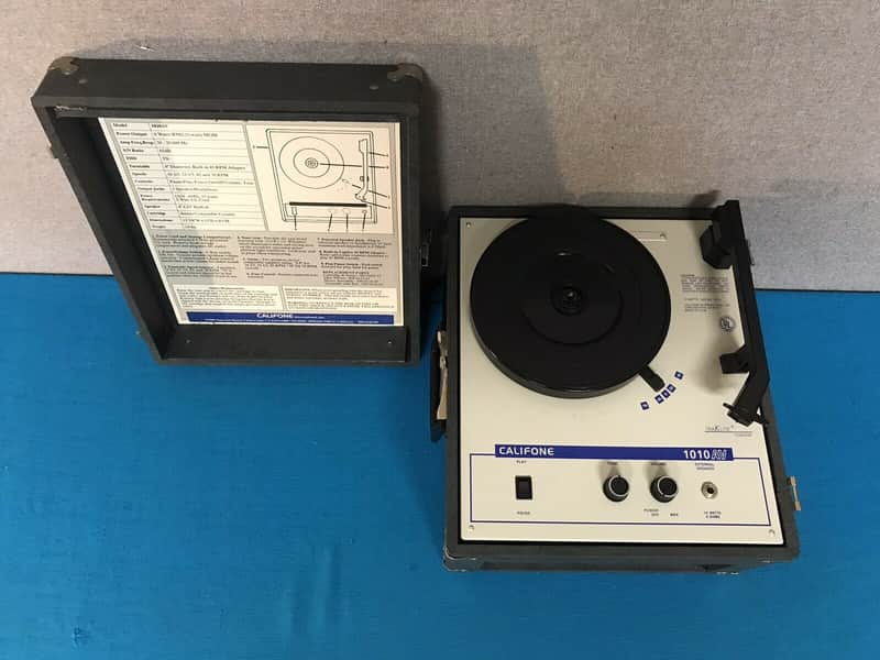 Califone 1010AV Portable 4-Speed Record Player/Phonograph - Tested & Working image 1