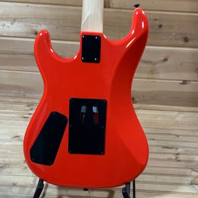Kramer  Baretta Custom Graphics “Danger Zone” Electric Guitar - Warning Tape on White Red image 4