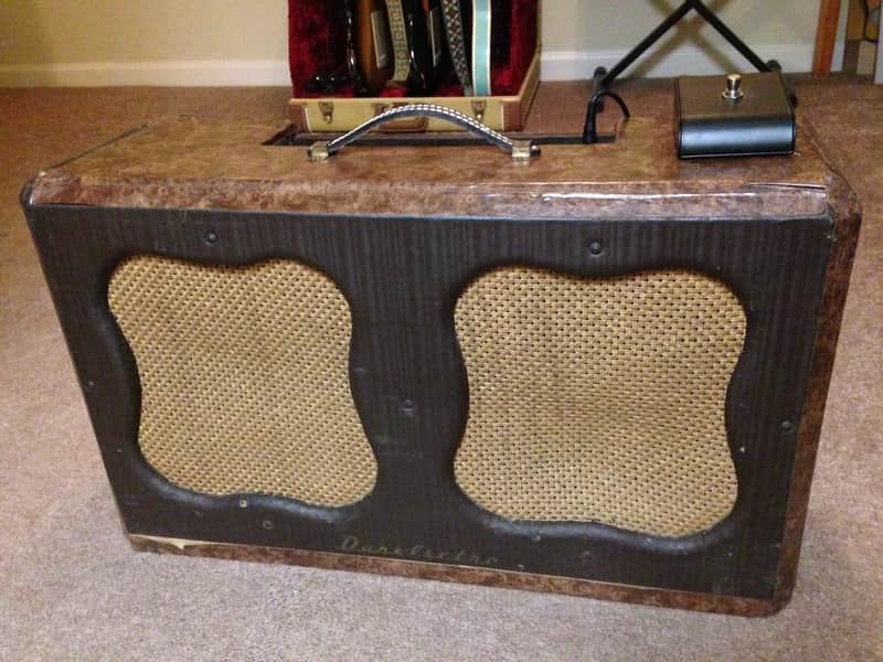 Rare Early DANELECTRO Twin Twelve Super Vibravox Prototype Amp image 1