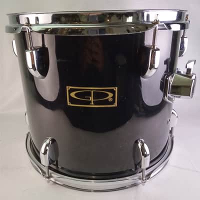 GP Percussion 11x13" Tom Drum Black Wrap 6-Lug Chrome Hardware 7/8" Post Mount image 1