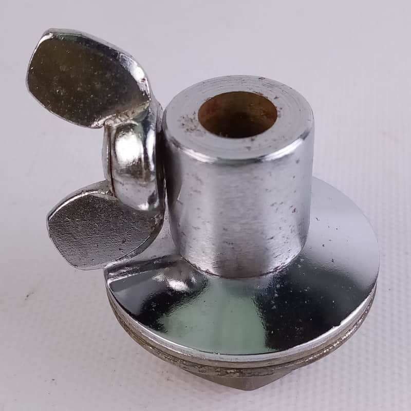 *Ludwig Disappearing Spur Mounts Straight Bass Drum Leg Receiver 60s Chrome W&A* image 1