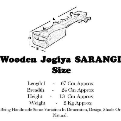 Unbranded Handmade Wooden Jogiya Sarangi Classical Indian Folk Musical Instrument - Natural image 6