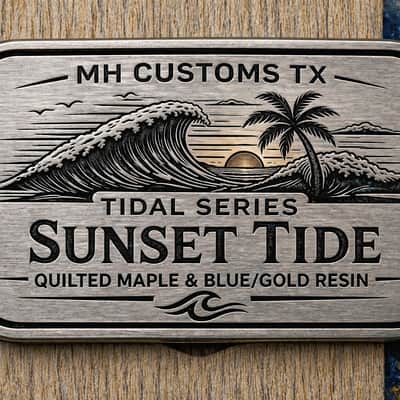 MH Customs TX – “Sunset Tide” T-Style Body 2026 - Nitrocellulose Gloss image 2