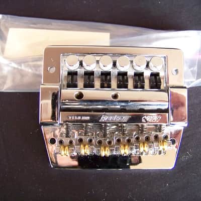 Kahler Flyer 2330 Tailpiece and Bridge Assembly with Vib Arm 1985 Chrome image 1