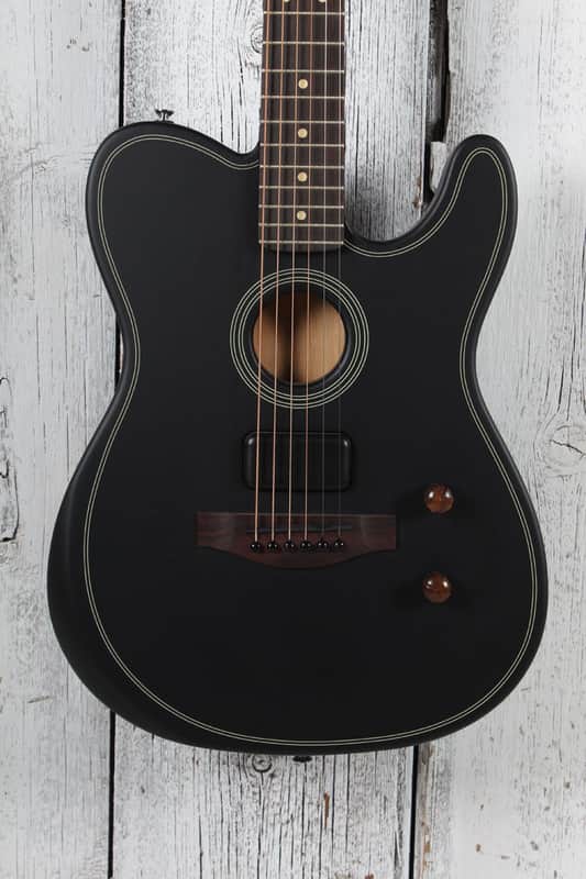 Fender Acoustasonic Standard Telecaster Acoustic Electric Guitar Black