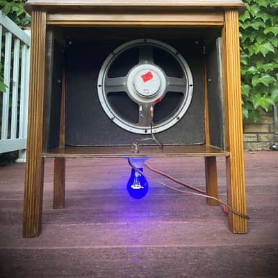Rotary Connection 1x12 cab. Lights up! 16 ohm speaker. MCM vintage style. 2026 - Wood image 10