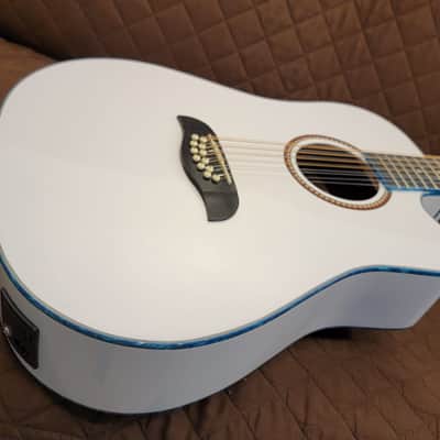Oscar Schmidt OD312CEWH Dreadnought Cutaway Style Mahogany Neck 12-String Acoustic-Electric Guitar image 15
