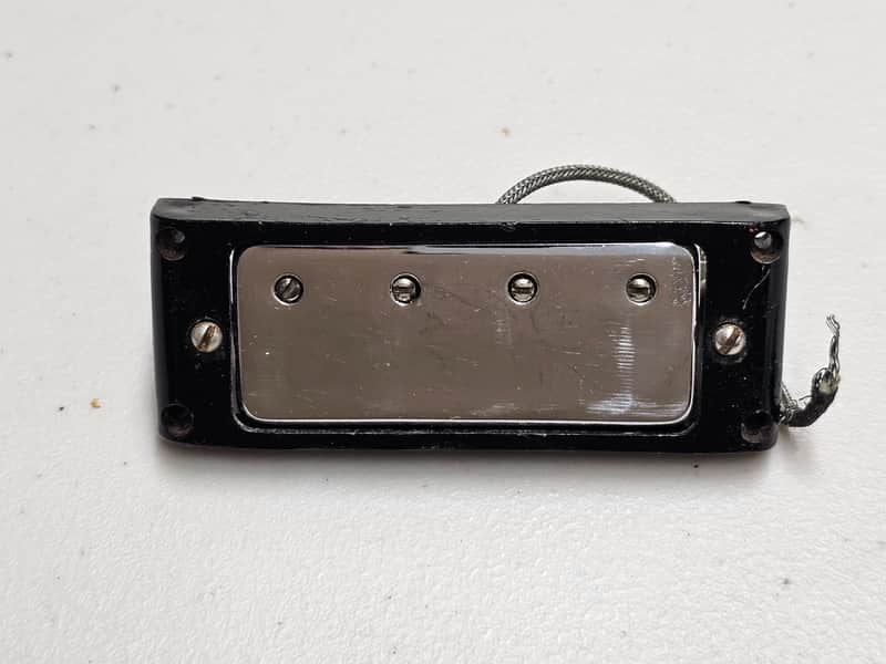 1960s Gibson Mini Humbucker For EB-3 / EB-2D - Pat # Decal - Complete With Ring image 1