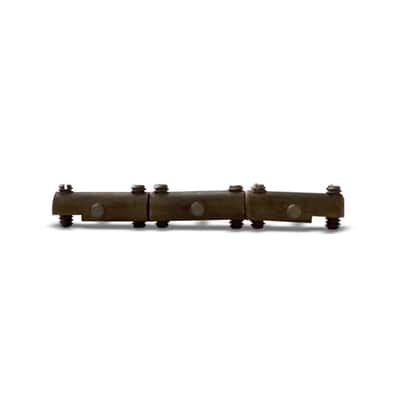 Rutters 1953 Aged Brass Saddles for Tele, Step-Notched, Non-Compensated image 3