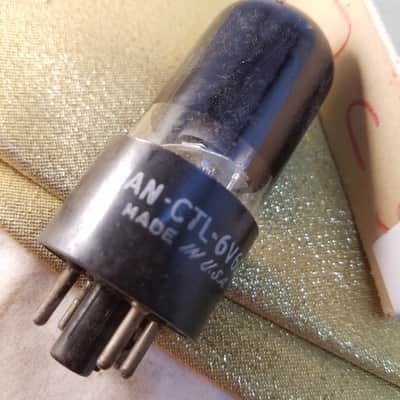 Tung-Sol 1% Tight Matched Pair (2) JAN-CTL-6V6GT tNOS AT1000 TESTED Vacuum Tubes greyglass military Premium Beam Power 6V6 1942-1952 image 2