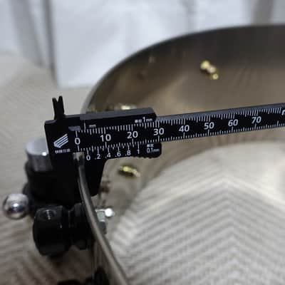 Kitano Takumi model 3mm thick Titanium w/ Titanium hoops snare drum 14x5.25 image 2