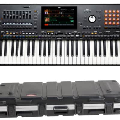 Korg PA5X61 61-Key Professional Keyboard / Arranger with Color Touch Screen + SKB 1SKB-4214W Case