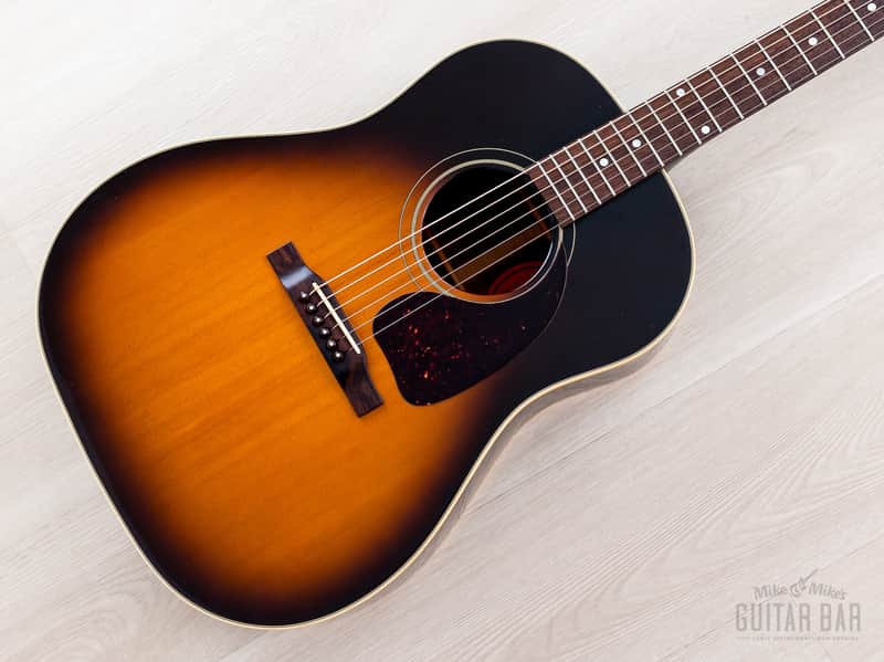 1995 Gibson J-45 Banner Logo Vintage Spec Dreadnought Acoustic Guitar Sunburst, Near-Mint w/ Case, Yamano