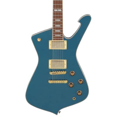 Ibanez Iceman IC420 Electric Guitar with Bag - Antique Blue Metallic image 4