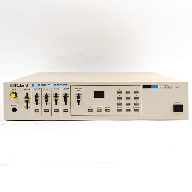 Roland MKS-7 Super Quartet Multi-Timbral Synth Module *Rare White Color* - Layered Juno Tones w/ TR-707 Drum Sounds image 1