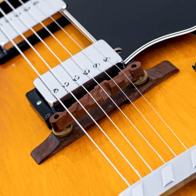 1969 Gibson ES-175 D Vintage Hollowbody Guitar Ice Tea Sunburst w/ Pre-T Top Patent Stickers, Case image 9