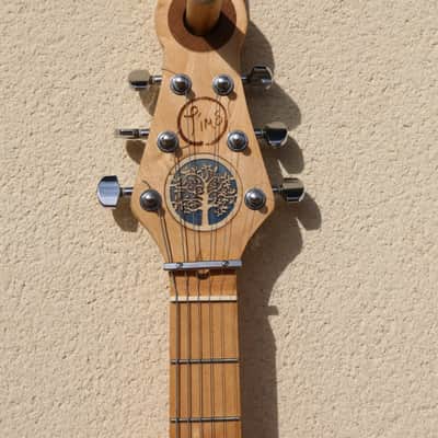 Timo Blue River - Handmade Beech Oak Semi-Hollow Epoxy River Luthier-Built Electric Guitar - Unique Shape image 6