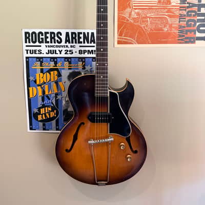 1958 Gibson ES-225T Sunburst — Original P-90 + Rare Original Case image 4