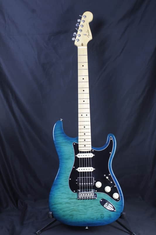 Fender  American Showcase QMT Stratocaster FSR 2020 Aqua Marine Metallic w/ HSC image 1