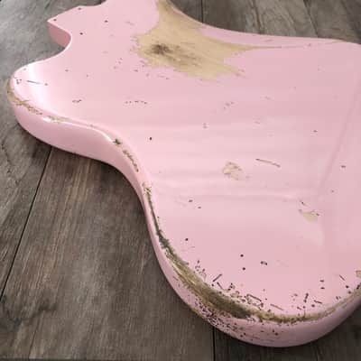 FRANCHIN Neptune guitar body Relic Aged Shell Pink 100% Nitro Lacquer Basswood Offset Jazzmaster Style Made in Italy - Stock piece #23580926 image 10