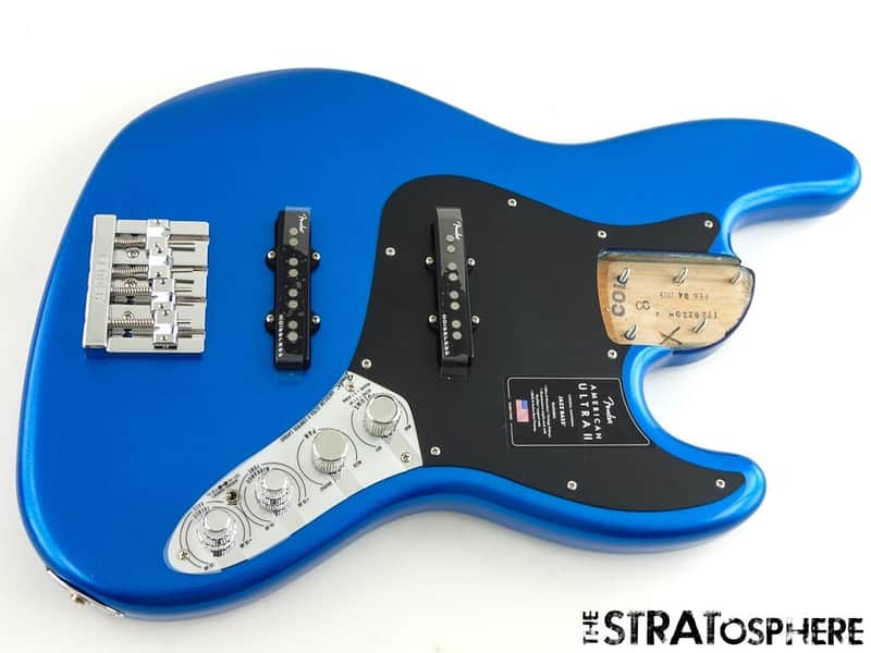 Fender American Ultra II Jazz J Bass LOADED BODY Mini-Toggle S-1 NBL Noble Blue image 1