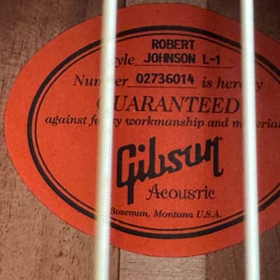 Gibson L-1 Robert Johnson 2006 Sunburst image 4