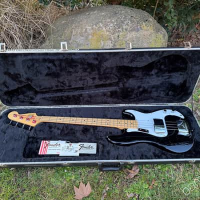 1979 Fender International Series Precision Bass - Cathay Ebony - Maple Fretboard - OHSC image 19