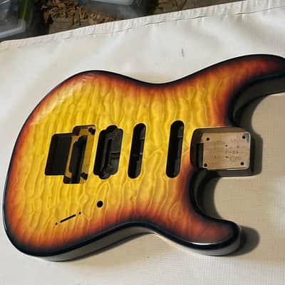 2010 MIJ Charvel San Dimas Wild Card #5 Lava Molten Crust Guitar Body Floyd Ready image 3