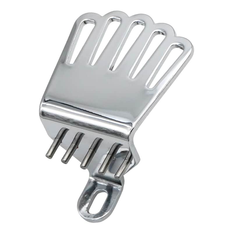Gold Tone Vintage Style 4/5 String Tailpiece - Chrome image 1