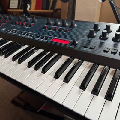 Behringer UB-Xa 16-Voice 61-Key Synthesizer 2023 - Present - Blue with Wood Sides image 1