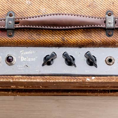 1954 Fender Tweed Deluxe 5D3 Wide Panel Vintage Tube Amp 1x12 w/ Jensen P12R image 4
