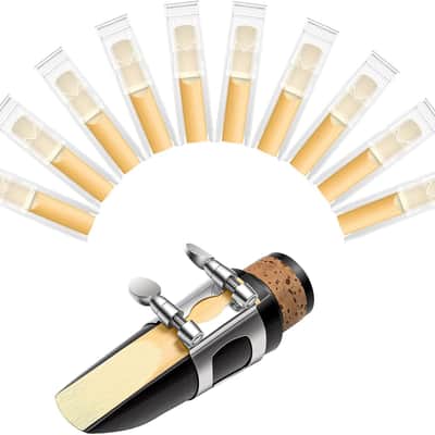 10pcs Bb Clarinet Reeds Strength 4.0 Individually Packed with Reed Case, Thinner Reed Tip Advanced Cutting Technology for Clarinet Beginner and Player image 2